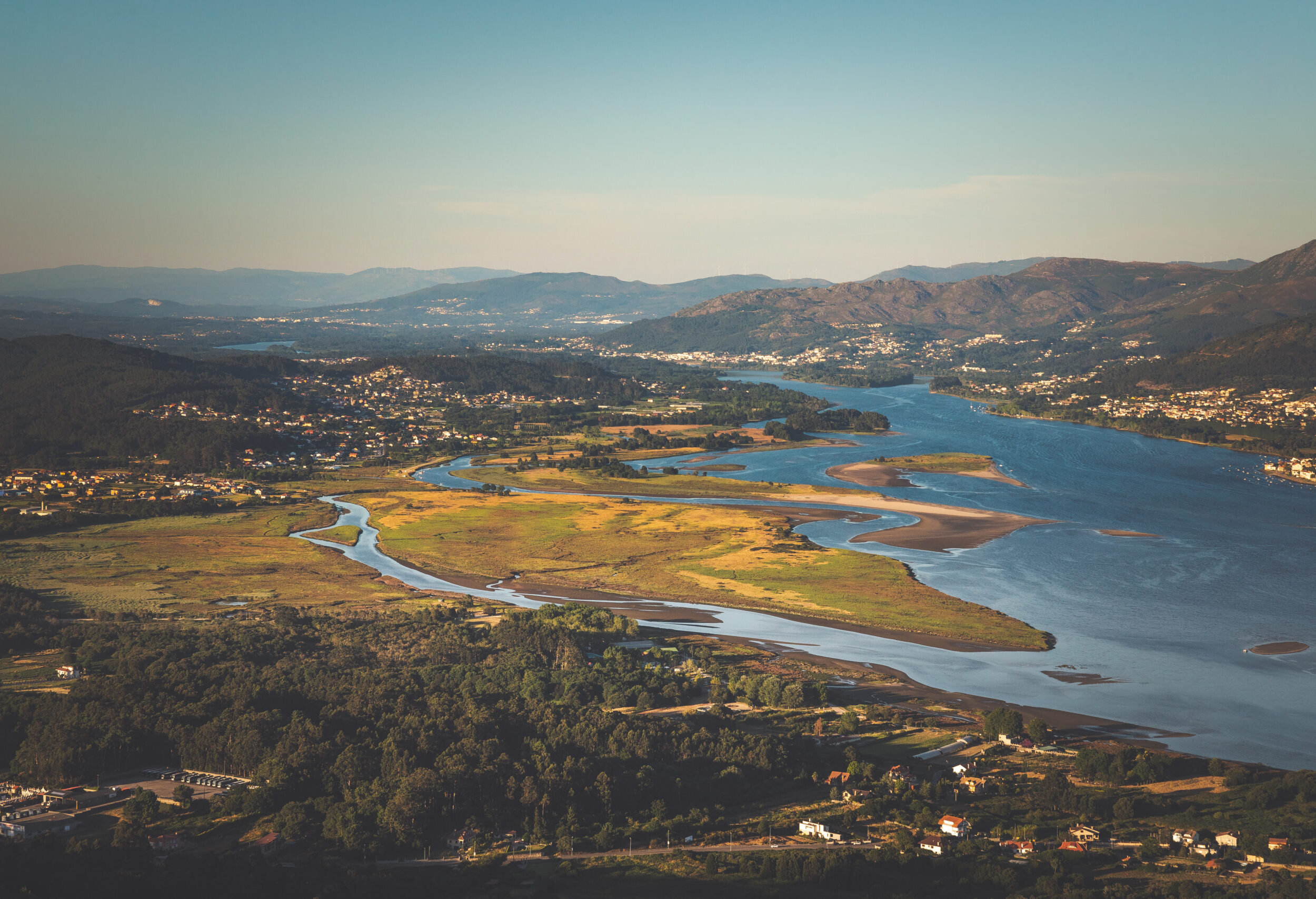 Rivermouth from Miño river, the border between Spain and Portugal.